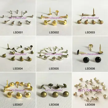 

Wholesale Free shipping 50,000pcs/lot Diameter 5mm~11mm Nickel/Brass/Golden/Copper Decorative Nails,Hobnails,Upholstery Tacks