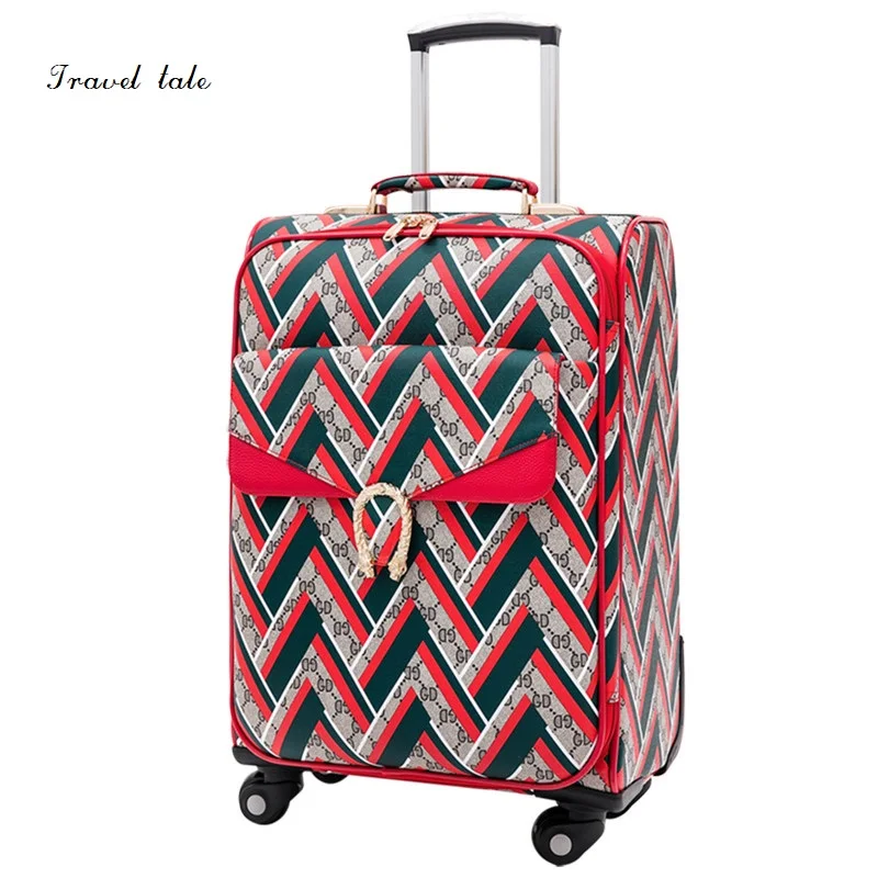 CARRYLOVE БЛАГОРОДНЫЙ 16 дюймов Самый модный, высокое качество PU сумки на колёсиках Spinner бренд короткие поездки чемодан