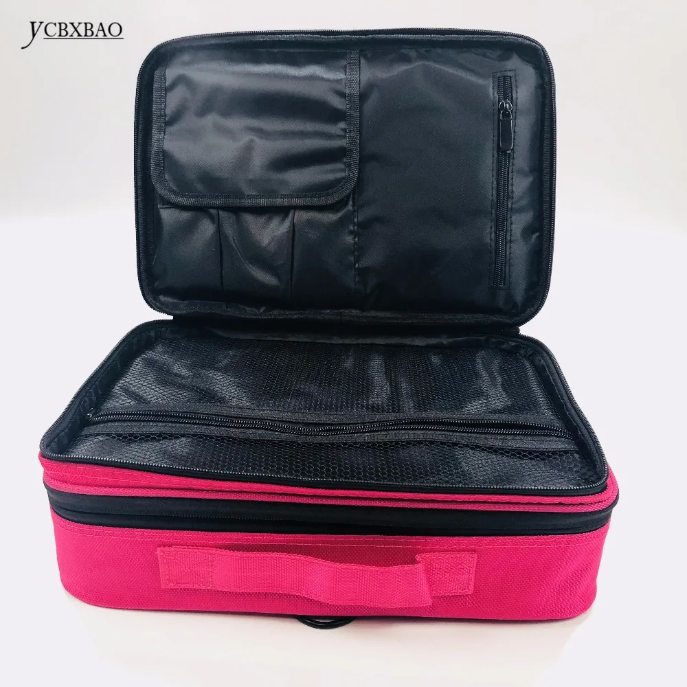 

Suitcases Multi-storey Large Professional Cosmetic Case Nail Pattern Semi-permanent Tool Box Storage Makeup Bag