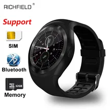 Smart Watch Y1 Bluetooth Phone Smartwatch SIM TF Call SMS Sleep Monitor Tracker For Android IOS Wristband Sport Watches Facebook