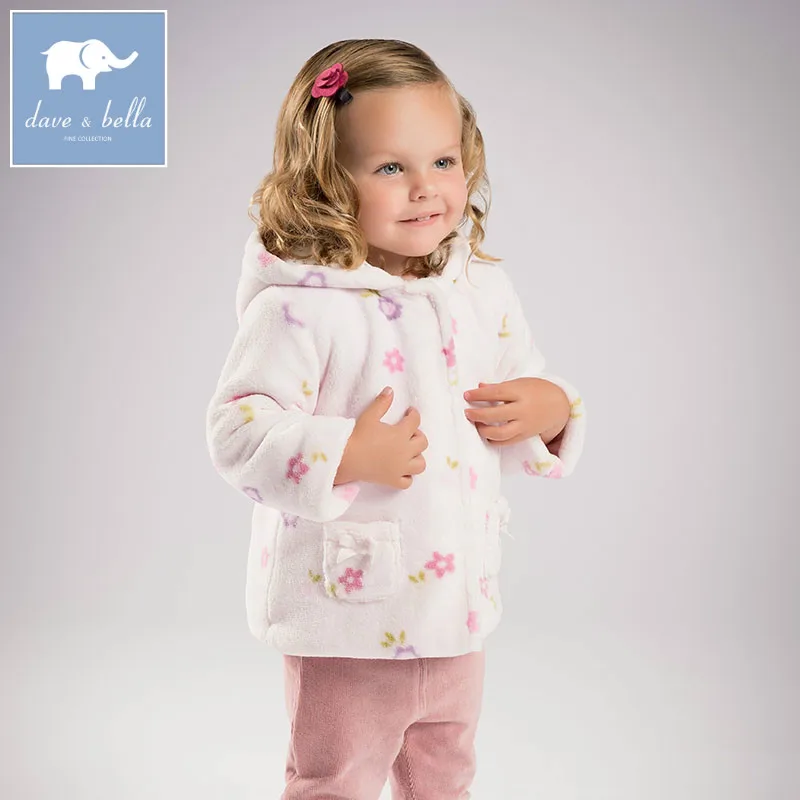 

DB6131 dave bella autumn infant baby girl fashion floral coats toddler Hooded coat children cute hight quality clothes