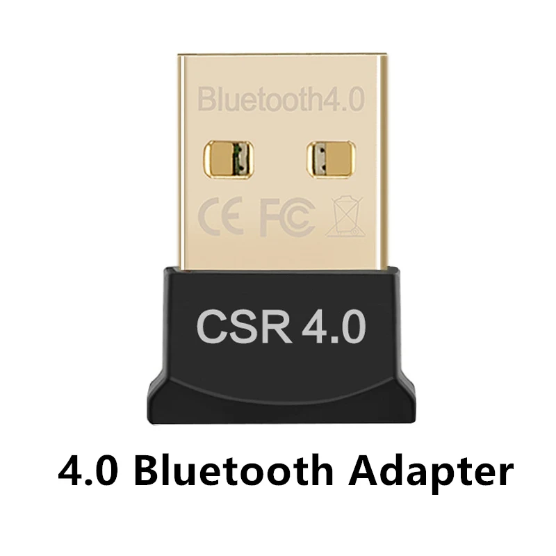 

FFFAS USB Bluetooth Adapter V4.0 CSR Dual Mode Wireless 4.0 Dongles Receiver For Mouse Keyboard Headset Windows Win 10 8 7 Vista