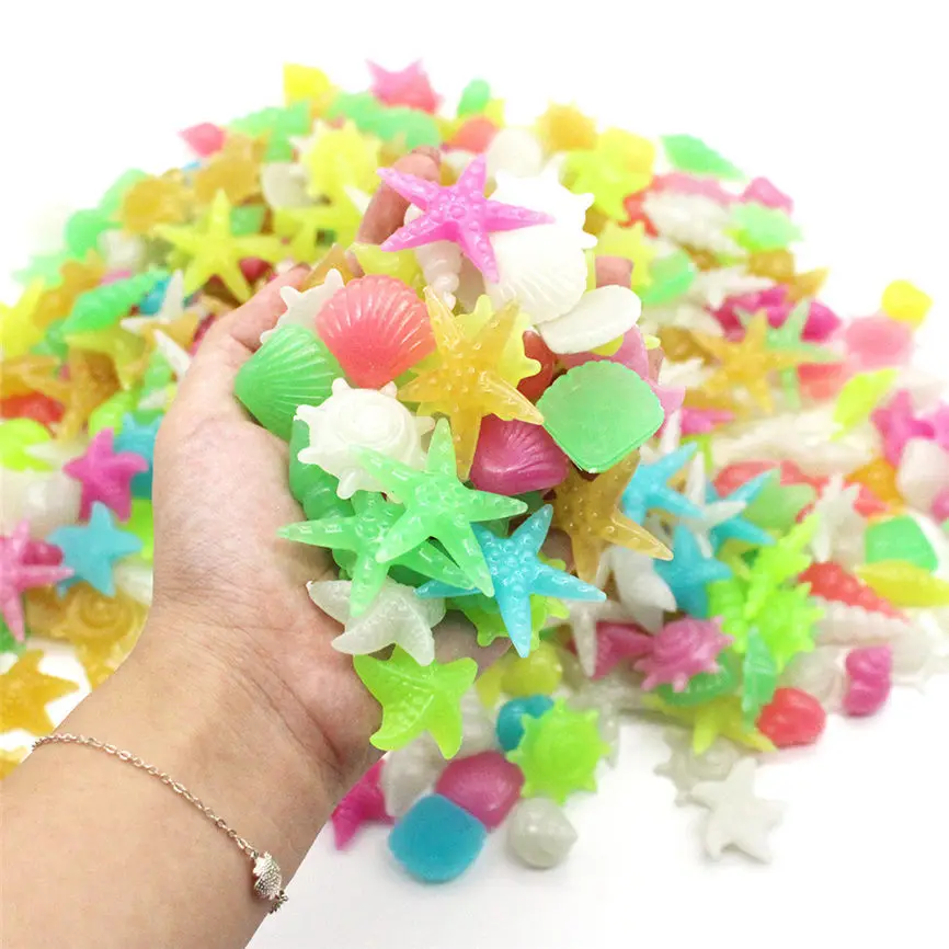 

1 Bag of 10 Luminous Stones Conch Shell Luminous Stone Aquarium Fish Tank Landscaping Dropshipping 2018