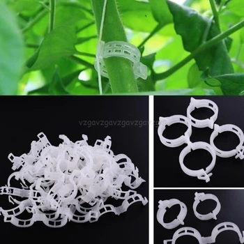 

50Pcs/Pack 25MM Plastic Garden Plant Support Clips Circles Types Fixed Vine Cage Vegetables Flowers Tied Bundle Branch Clamping