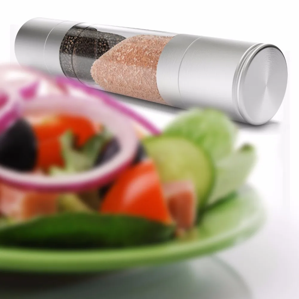 Epare Dual 2 in 1 Salt and Pepper Combo Mill Grinder Stainless