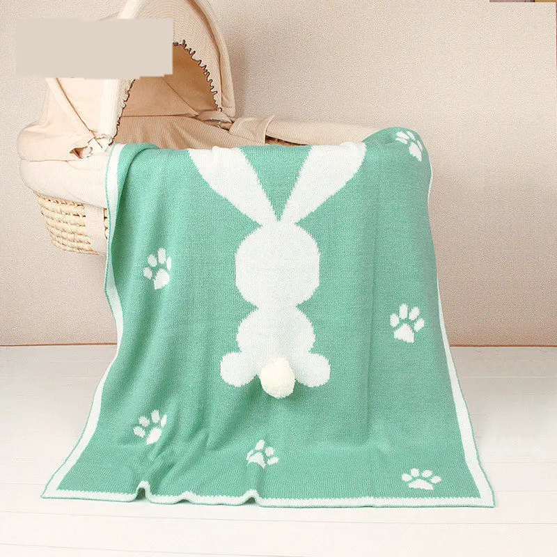 Hzirip высокое качество Карамельный цвет новорожденных Одеяло мультфильм кролик дети 100% акрил Детские Кондиционер/сна Мягкие Одеяло