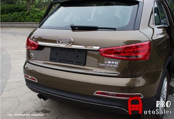 

silvery Stainless Rear Trunk Tail Liftgate Gate Upper Hatch Door Handle Cover Trim 1pcs For Audi Q3 2012 2013 2014 2015