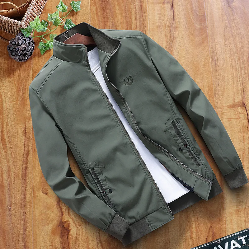 

High Quality Autumn Bomber Jacket Men Spring Male Black Slim Jackets Brand Coat Man Zipper Flight Jacket Fashion Plus Size 4XL