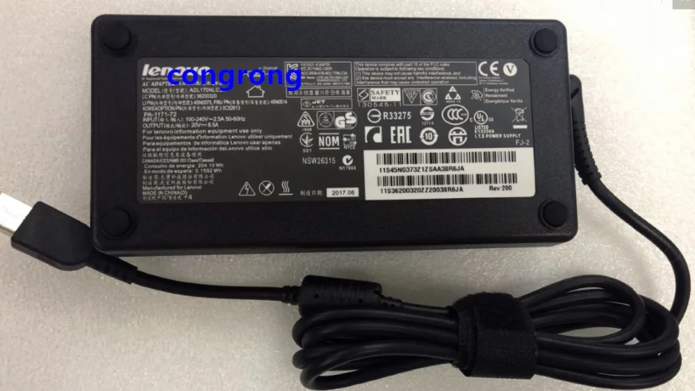 

20V 8.5A FANKOU Laptop Charger AC Adapter Power For LENOVO Legion Y720 For Thinkpad P50 P70 T440p T540 T540p W540 W541