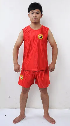 Sanda костюм для ушу-саньда sanda wushu соревнования одежда для выступлений тайского бокса тренировочная одежда с короткими рукавами. Футболка+ шорты