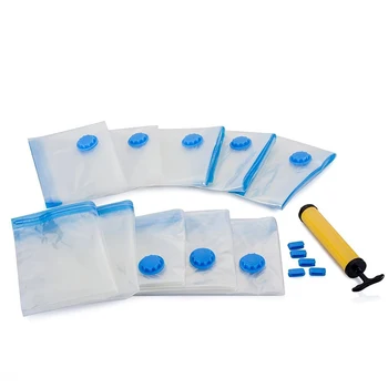 

Space Suction Set Bag Saving Saver Compressed 5 Pcs Vacuum Storage Clothes Top