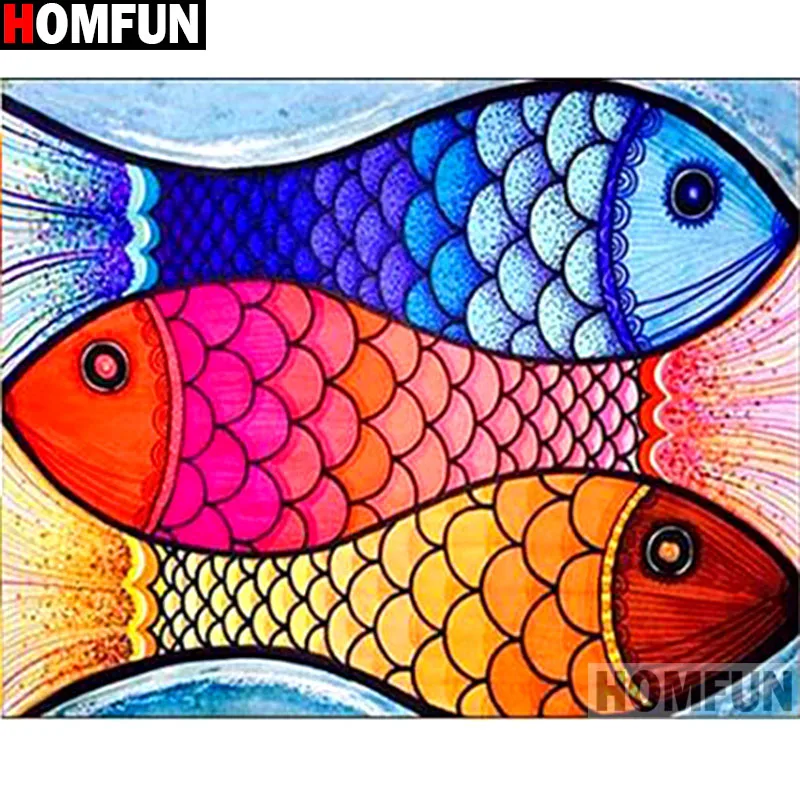 Набор для алмазной вышивки HOMFUN A14159 алмазная живопись Тип рыбы с полными