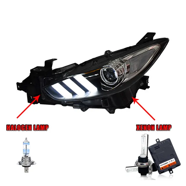 Car Styling For Mazda 3 headlights 2014 2016 Mazda3 led headlight Axela
