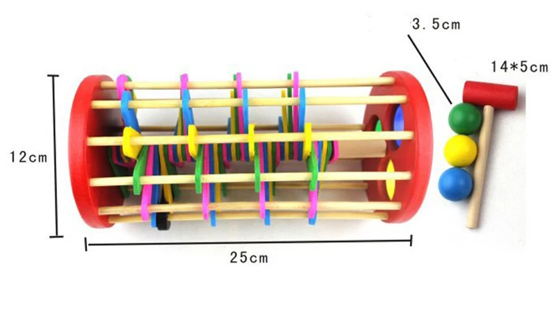 Монтессори игрушки развивающие деревянные игрушки для детей раннего обучения гусеница Едит рулон Деревянная башня с молотком стук игры