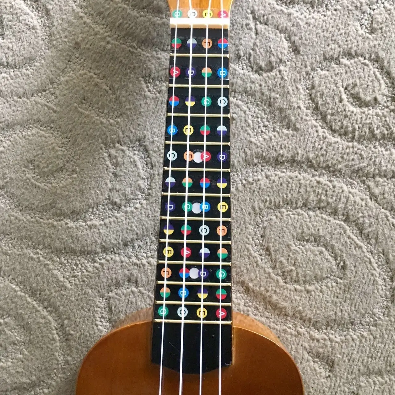 

Beginners Ukulele Music Note Fret Stickers Children's Uke Label Decals