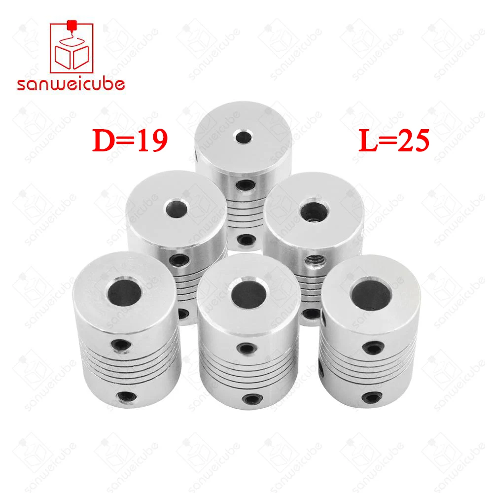 D19L25 муфта вала всех видов размер алюминиевый сплав CNC шаговый двигатель Гибкая обмотка Соединительная муфта кодеры гравировка