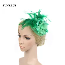 Повязка на голову с перьями свадебные головные уборы для невесты желтые женские головные уборы аксессуары Свадебный букет cappello cerimonia SH19