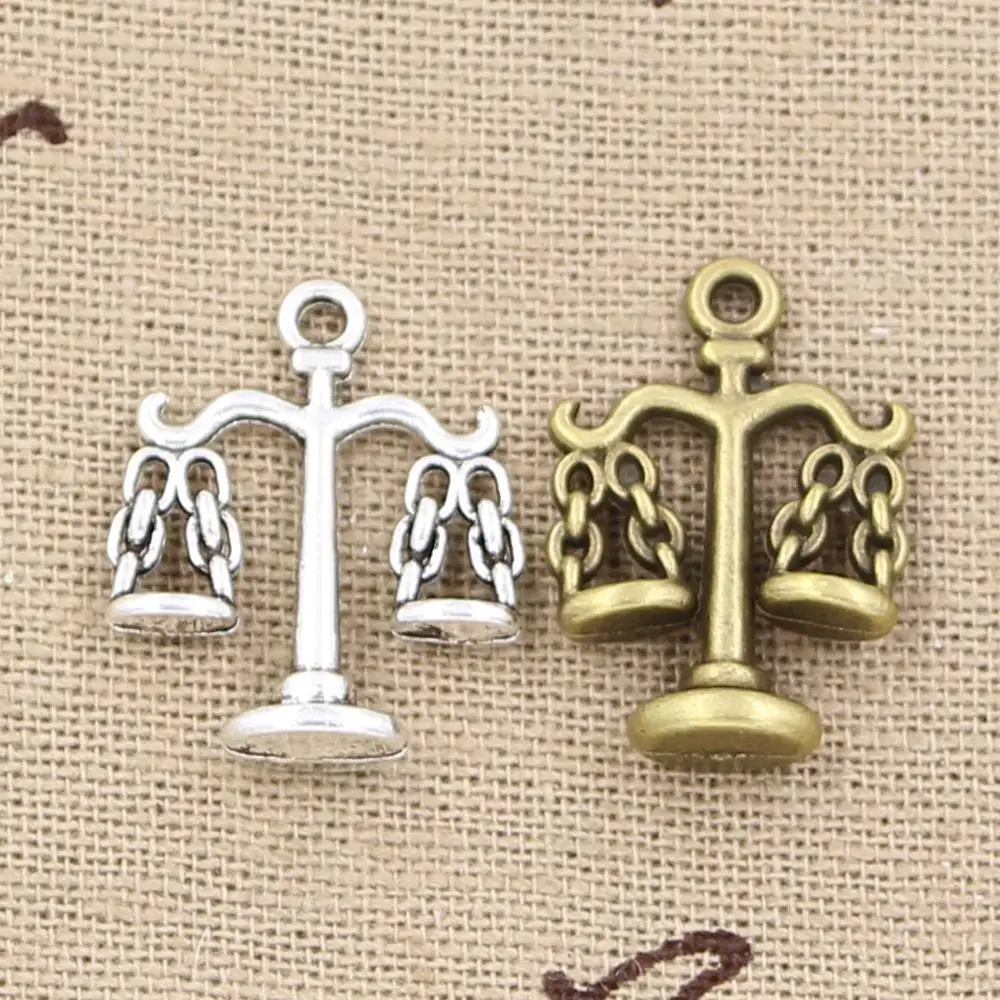 

15pcs Charms scales of justice libra 22x17mm handmade Craft pendant making fit,Vintage Tibetan Silver Bronze,DIY for bracelet