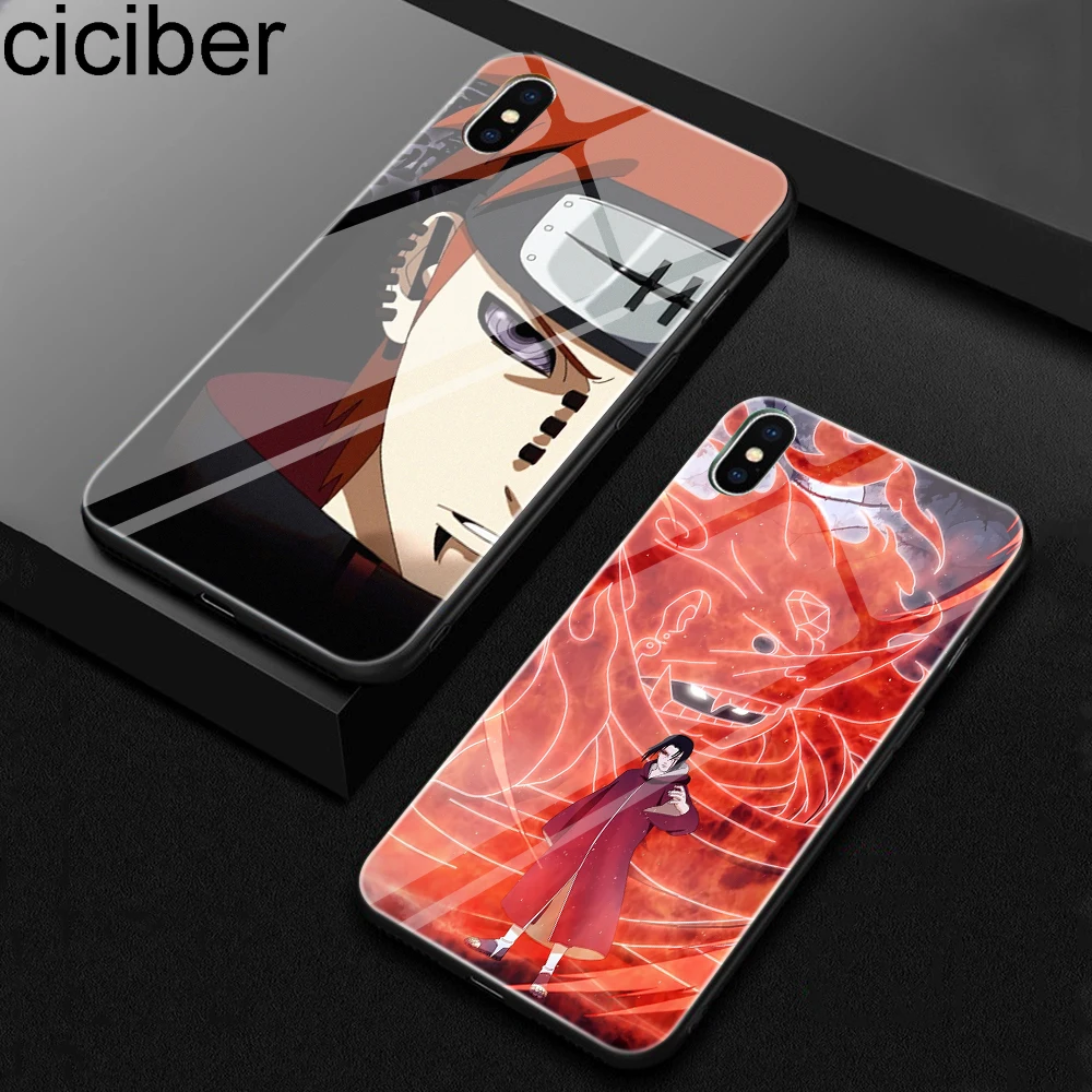 ciciber Naruto for IPhone X XR XS MAX 7 8 6 6S Plus Glass Cases Back Cover iphone 11 Pro Max Case Funda Coque Capa Uzumaki |