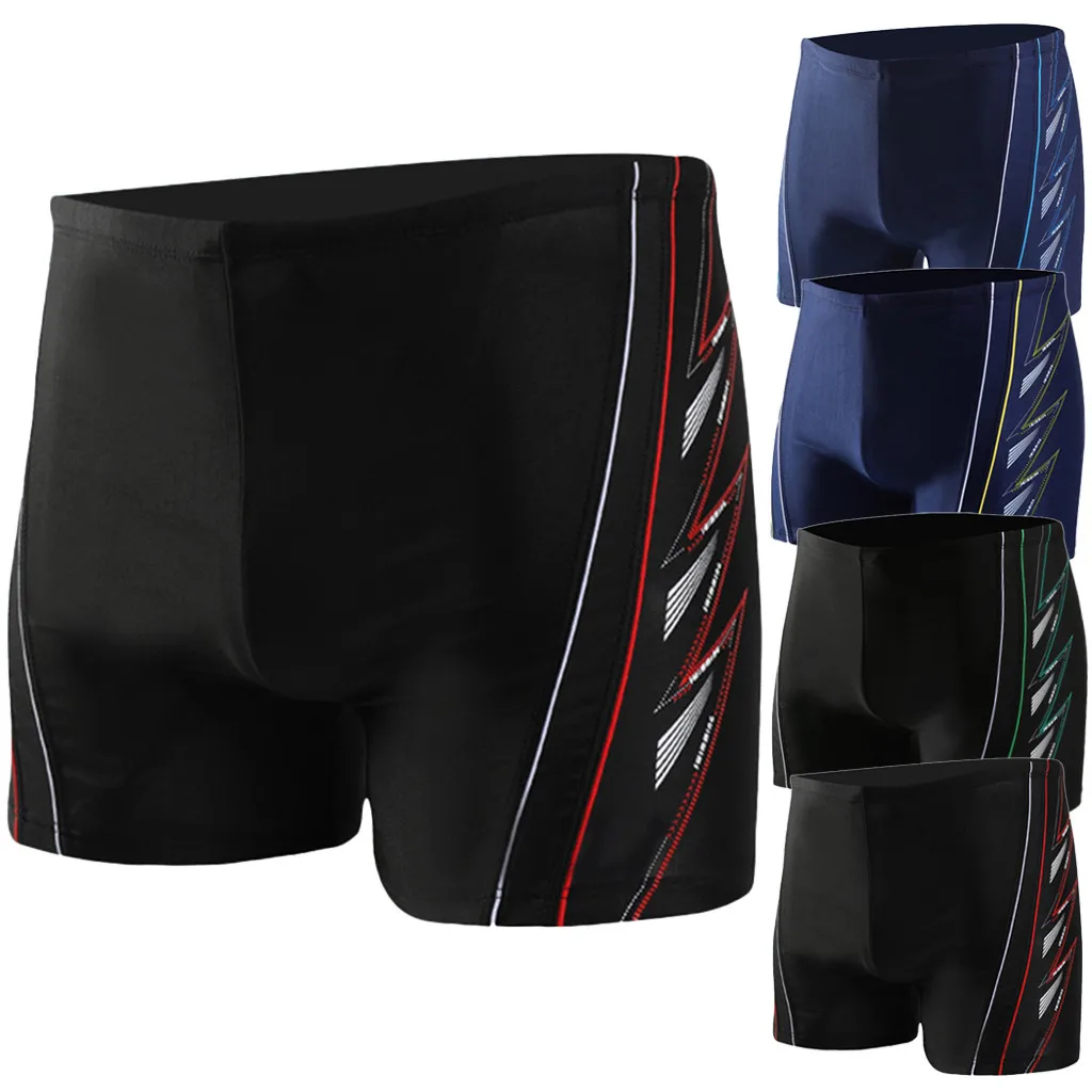 

Mens Swim Trunks Swimming Shorts For Swimwear Men Plus Size Sexy Nylon Breathable Built-In Beam Line Briefs Swimming Trunks 7.11