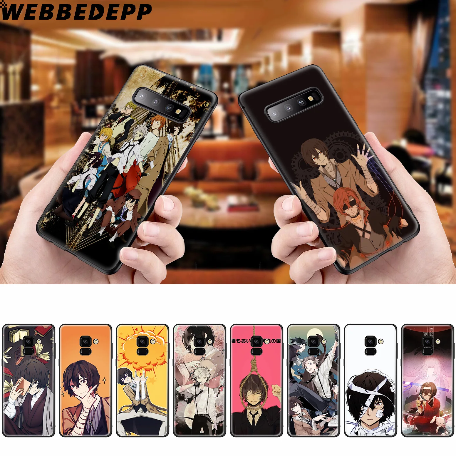 Силиконовый чехол WEBBEDEPP Bungou для Samsung Galaxy A3 A5 A6 A7 A8 A9 A10 A20 A30 A40 A50 A70 M10 M20 M30 |
