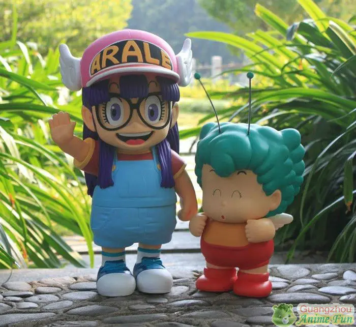 Аниме Рисунок Игрушки Dr. Спад Arale с капюшоном, надписью «angel» и принтом «крылышки» костюм с шапочкой 2 шт./компл. Аниме ПВХ высота 40 см прекрасная форма