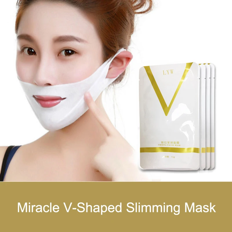 

2019 Hot 1 Pcs V-Shaped Slimming Face Mask Moisturizing Whitening Face Firming Mask wyt77