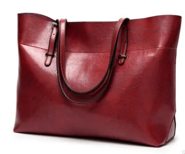 Женская сумка из натуральной кожи, Большая вместительная женская сумка, модная сумка через плечо, кошелек, женские кожаные сумки через плечо, новинка C832 - Цвет: Бургундия