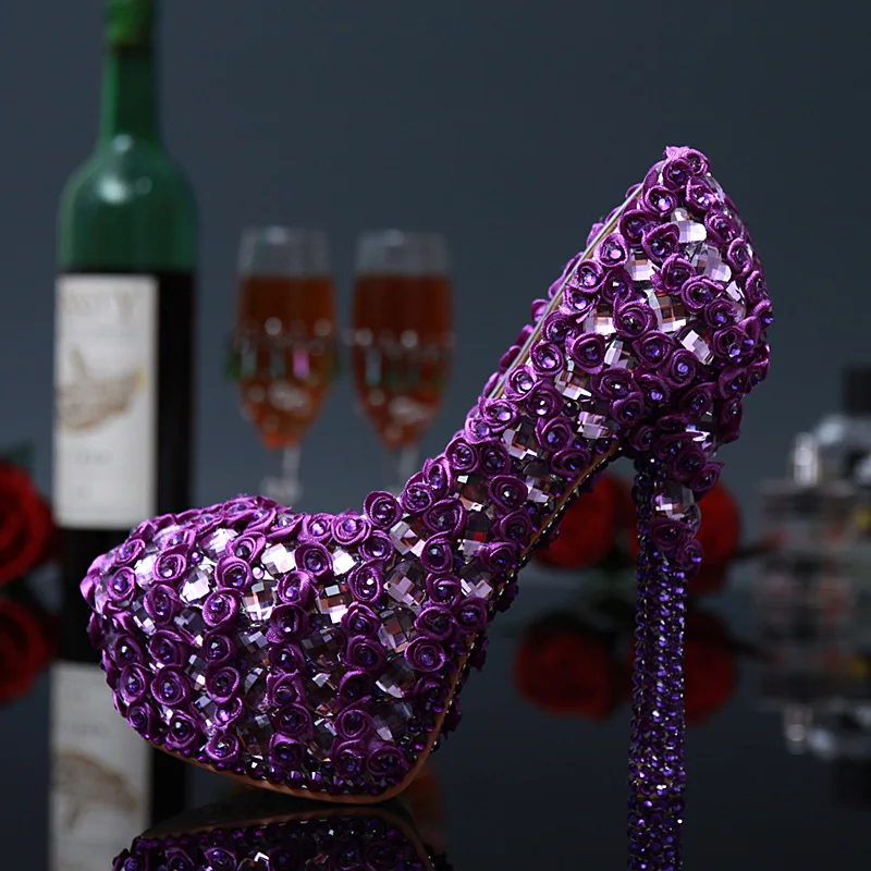 Purple High Heel Shoes Wedding