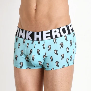 

Pack of 4 Fashion Print Trunk Men's Cotton Boxer Short Stretch Men Panties Top Quality Men Underwear Intimate male Undergarment