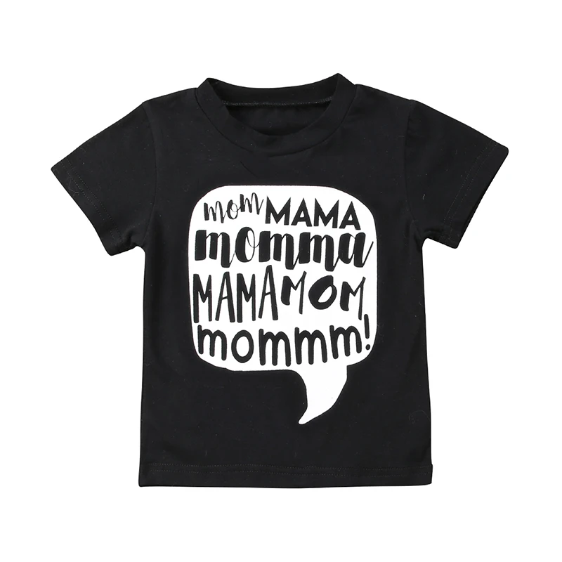 

Casual Newborn Toddler Kids Baby Boy Girl Short Sleeve Letter Print Cotton T-shirt Tee Tops Blouse Children Clothes