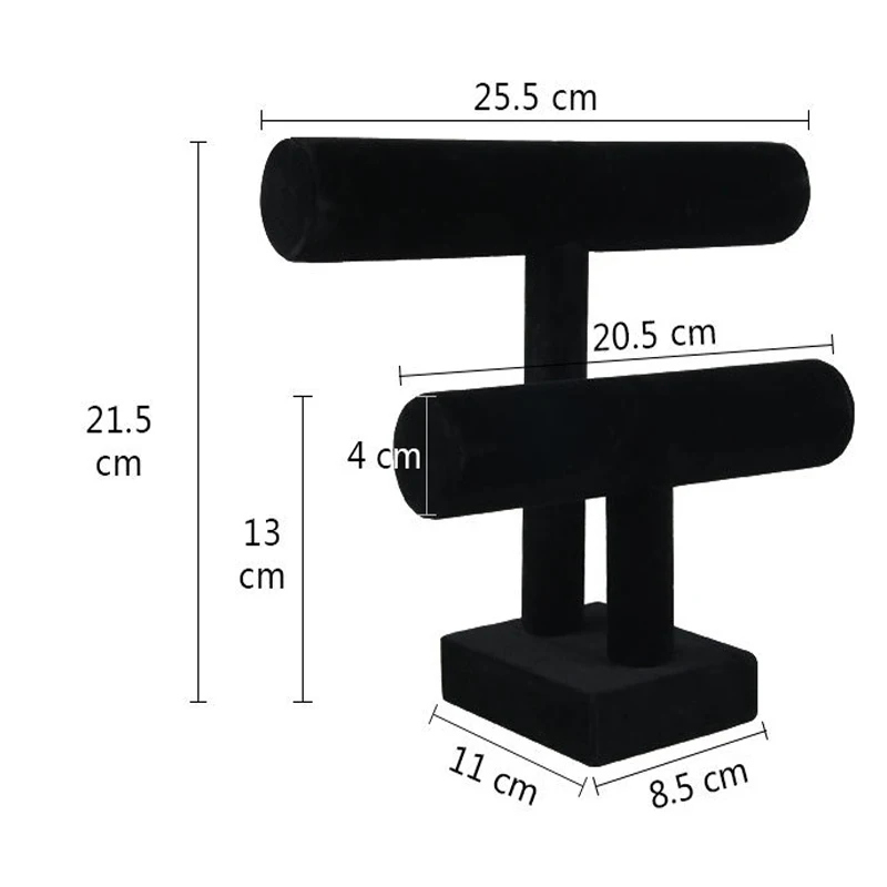 Двухслойный браслет Ювелирное Украшение дисплей s дерево и бархат браслет держатель Подставка для ювелирных украшений полка