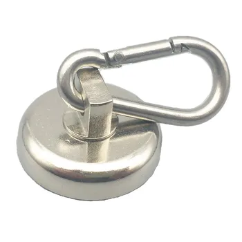 

Climbing Magnet Dia 36mm Magnetic Pots with 360 degree Rotation Swivel Buckle Strong Lifting Magnet Neodymium Holding Up Salvage