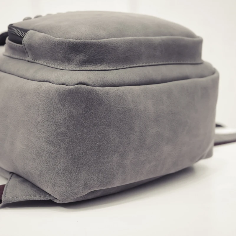  2019 Woman Casual Bag Vintage rivet design small PU leather travel bags for teenage girls school Mi - 32708275027