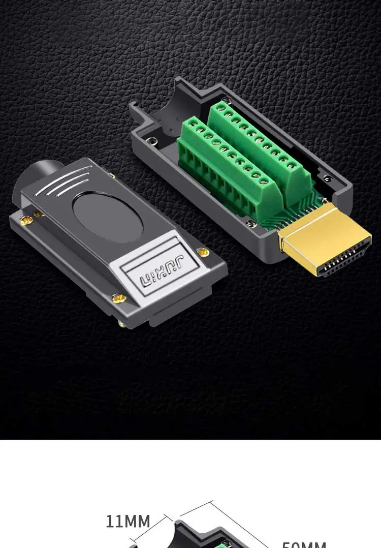 HD HDMI видео конвертер 2,0 Solderless разъем HDMI Мужской мини кабель адаптер для монитора и проектора