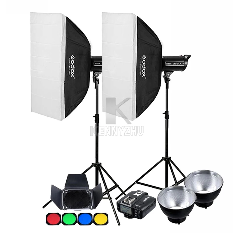 2x Godox 600WS HSS 1/8000s QT600II M GN76 2 4G беспроводная вспышка стробоскоп X1T передатчик 8 м