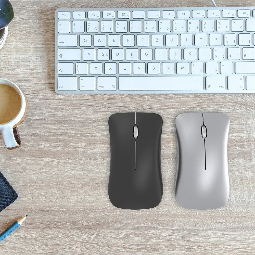 Hxsj Новинка 2,4 г беспроводная немая мышь тонкая и стильная перезаряжаемая офисная мышь подходит для ноутбука