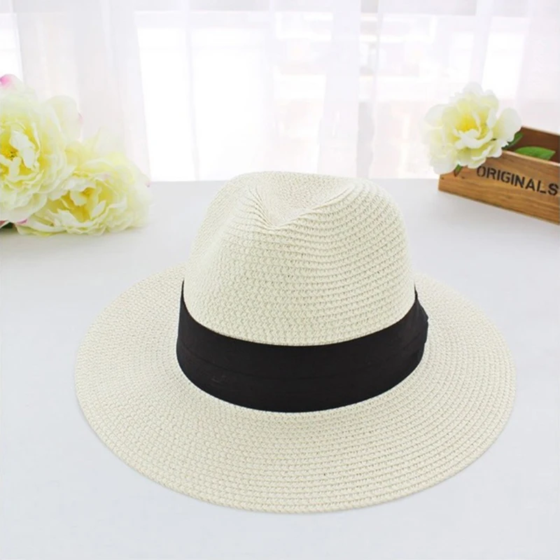 Летние соломенные пляжные шляпы от солнца, женские пляжные шляпы с широкими полями, Панама, шляпа, женская шляпа с блестками, ete chapeu feminino