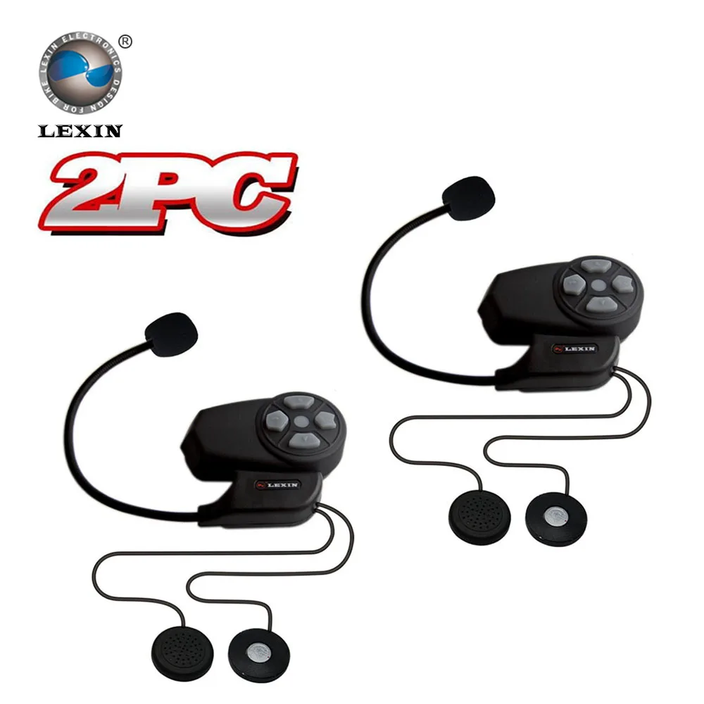 

Newest Brand Lexin 2pcs BT Bluetooth helmet Intercom Motorcycle wireless interphone headset intercomunicador motocicleta