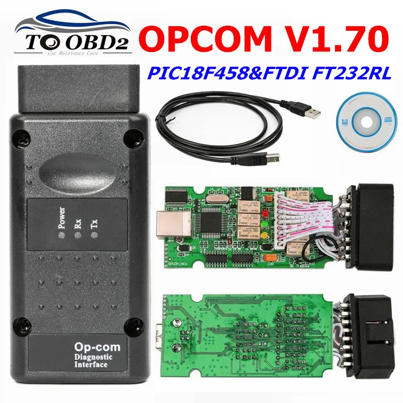 

OPCOM V1.70 with PIC18F458 FTDI FT232RL chip op-com OBD2 Auto Diagnostic tool for Opel OPcom CAN BUS V1.70 Support WIN XP /WIN 7