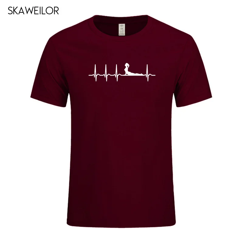 

Summer Heartbeat Of Pilates T Shirt O-neck Cotton Short Sleeve Men T-shirt Funny Casual Print Mens Tops Tees