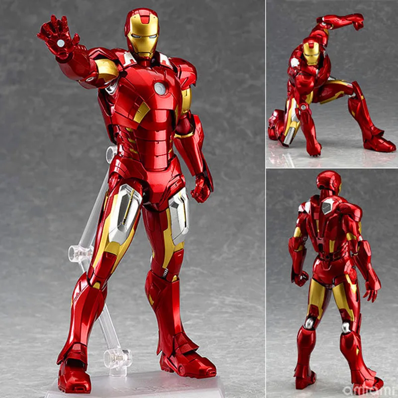 

Avengers: Age of Ultron Iron Man 3 Figma 217 Mark XXI Tony Stark PVC Action Figure Collectible Model Toy Boxed W178