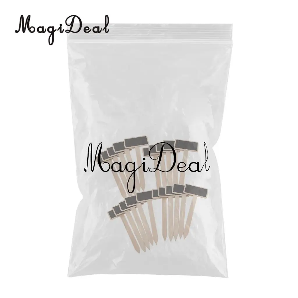 20x Mini Wooden Blackboard Memo Message Board Sign for Home Kitchen Garden