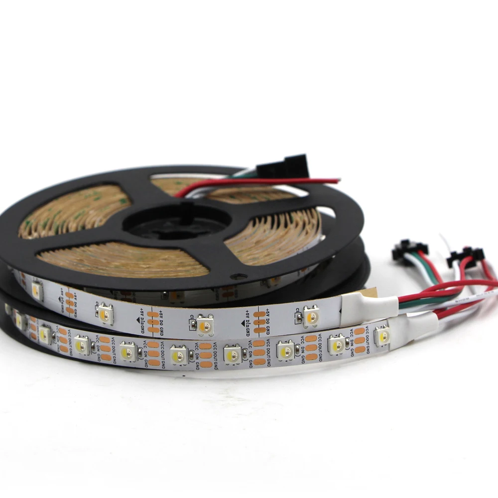 

individually addressable SK6812 rgbw rgbww 5050 LED Strip Smart Full color Pixel IC Ditigal waterproof tape light DC 5V 1m/4m/5m