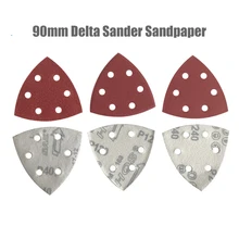 25 шт. 90 мм Delta Sander Sand бумажная липучка и петля песок бумажный диск абразивный инструмент для шлифовки Grit 40-2000