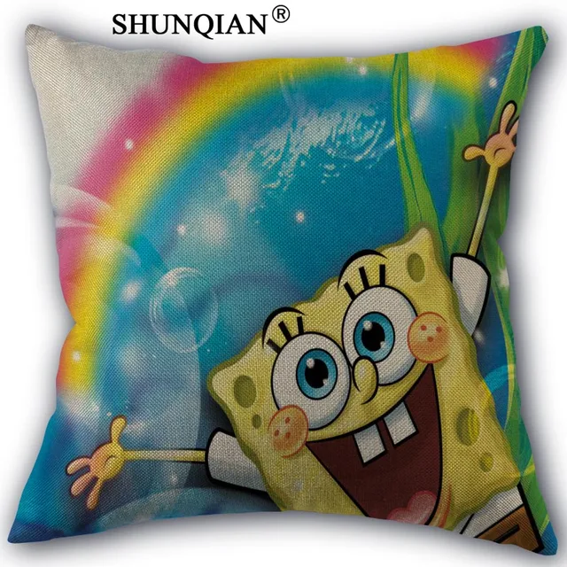 Custom Pillowcase spongebob High Quality Home textile Cotton Linen One