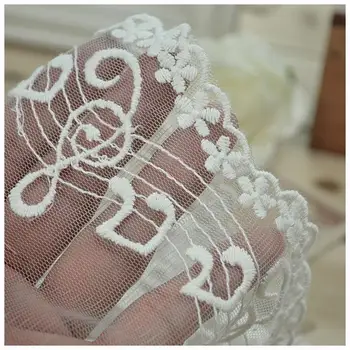 

10Yards 10cm Tulle Cotton Lace Ribbon Embroidered Lace Trim Embroidery Guipure Lace Fabric Dentelle Sewing Accessories AC0424