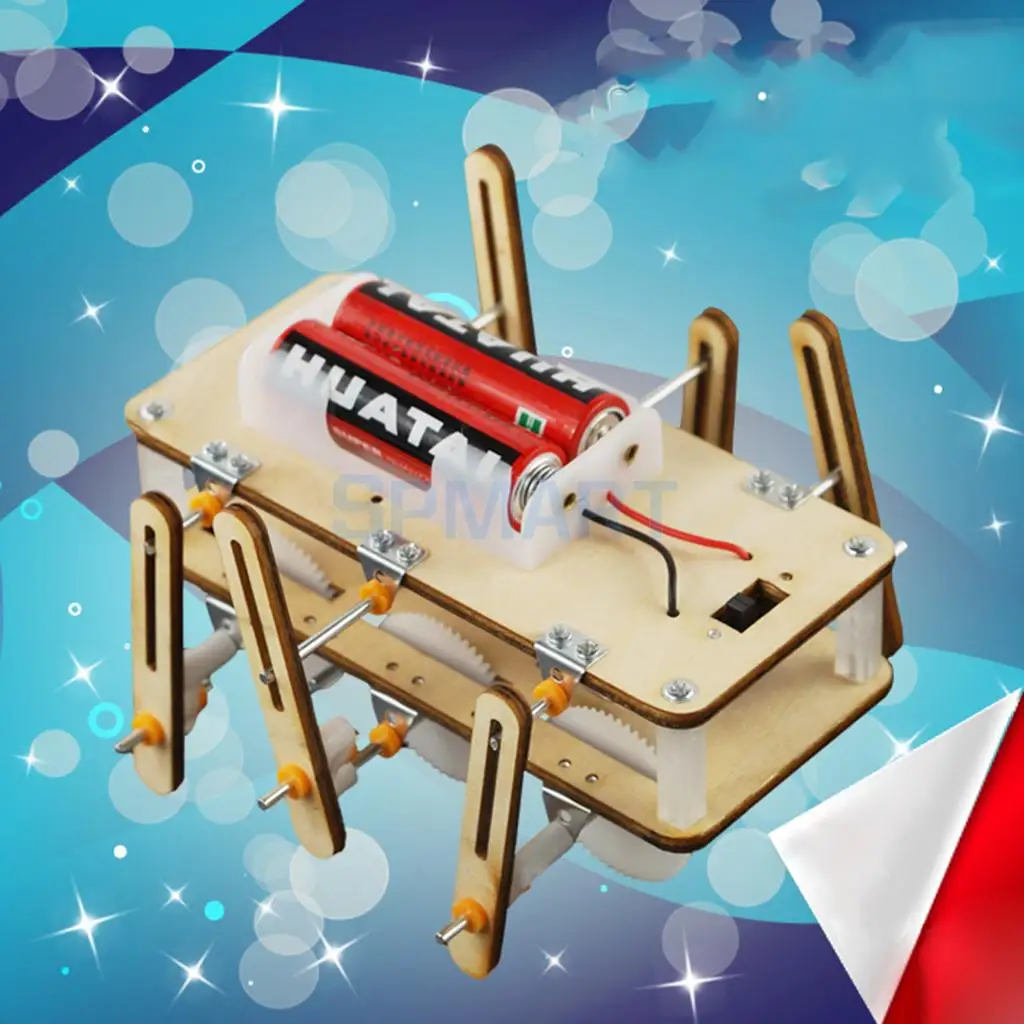 Electric Robot Model Toy DIY Physical Mini Motor Electrical Circuit Kits Physics Science Experiments Educational