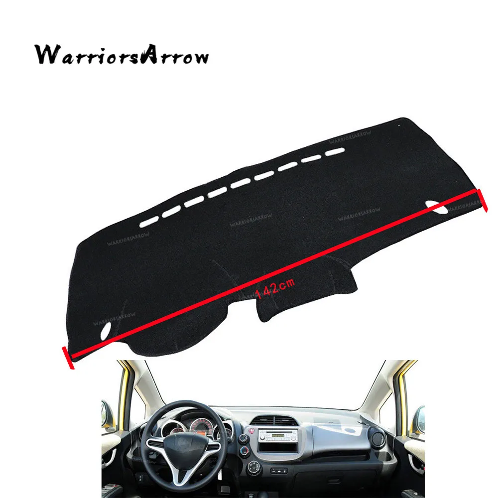 

WarriorsArrow LHD Black Dashboard Cover Dashmat Dash Mat Pad Sun Shade Dash Board Cover Carpet For Honda Fit / Jazz 2009-2013