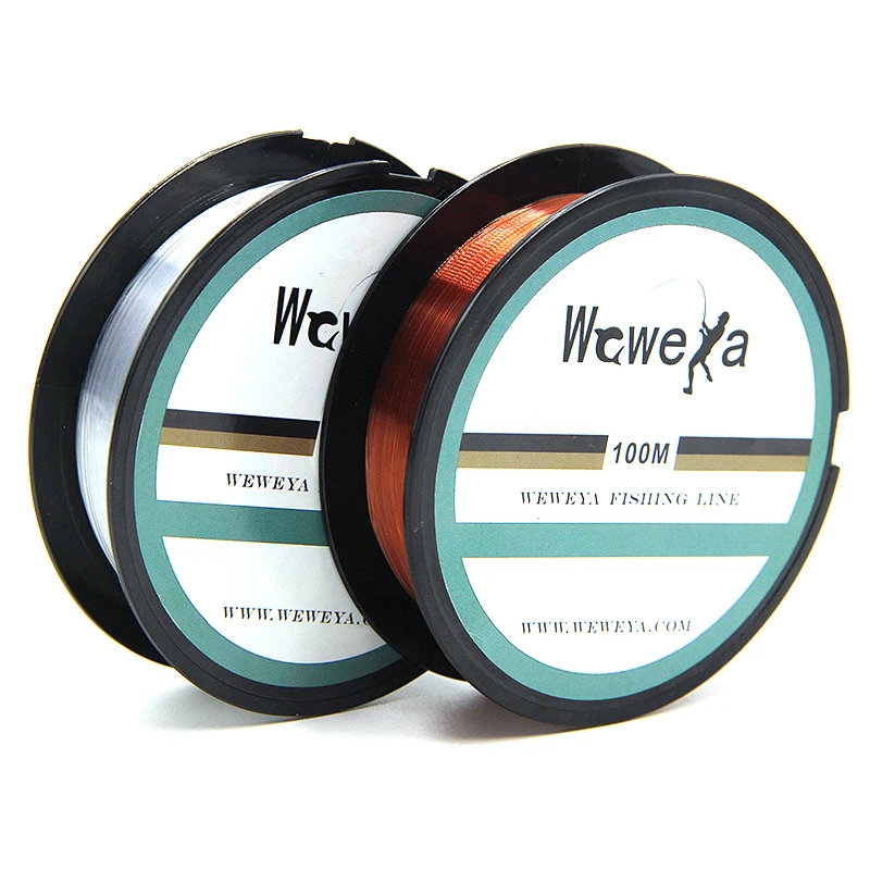 Weweya Superdurable Nylon 100m Fishing Line Transparent Fluorocarbon